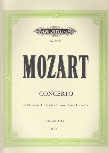 Violin Concerto in D major, K 211 - Violin & Piano