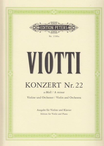 Concerto for Violin and Orchestra No.22 in a minor - Violin & Piano