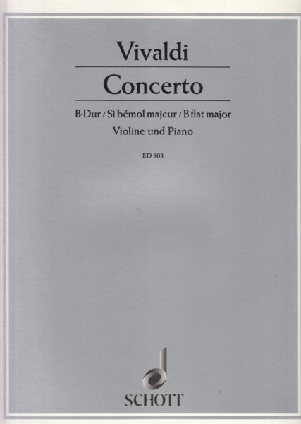 Concerto for Violin, String Orchestra and Organ in B flat, RV 379 - Violin & Piano