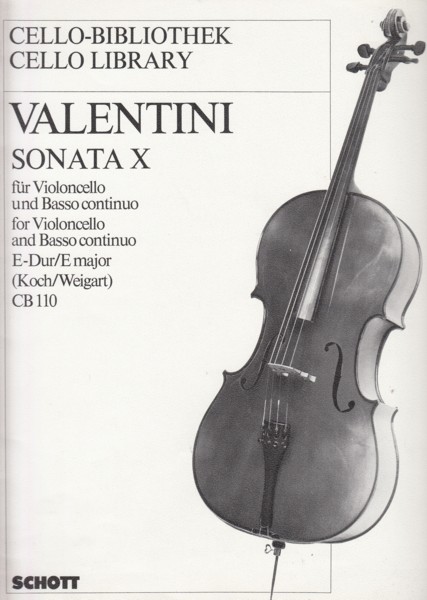Sonata X in E major for Cello and Basso continuo