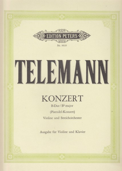Concerto for Violin and String Orchestra in B flat major - Violin & Piano