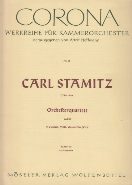 Orchestra Quartet in G major - Full Score