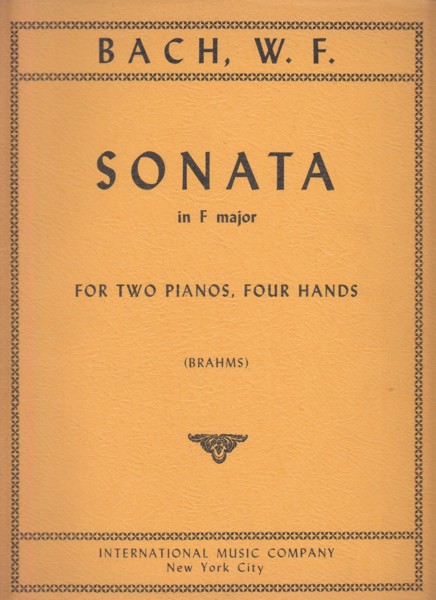 Sonata in F major for Two Pianos, Four Hands
