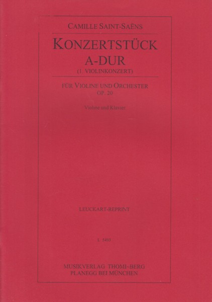 Violin Concerto No.1 in A major, Op.20 (Konzertstuck) - Violin & Piano