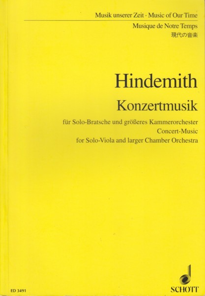 Konzertmusik for Solo Viola and Chamber Orchestra - Study Score