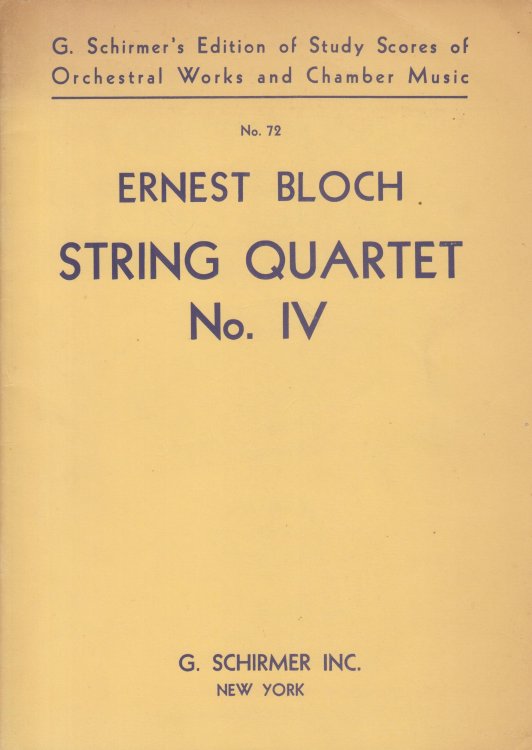 String Quartet IV - Study Score