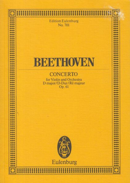 Concerto for Violin and Orchestra in D major, Op.61 - Study Score