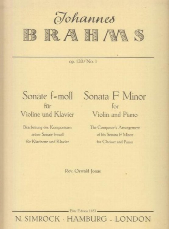 Violin Sonata in f minor, Op.120 No.1