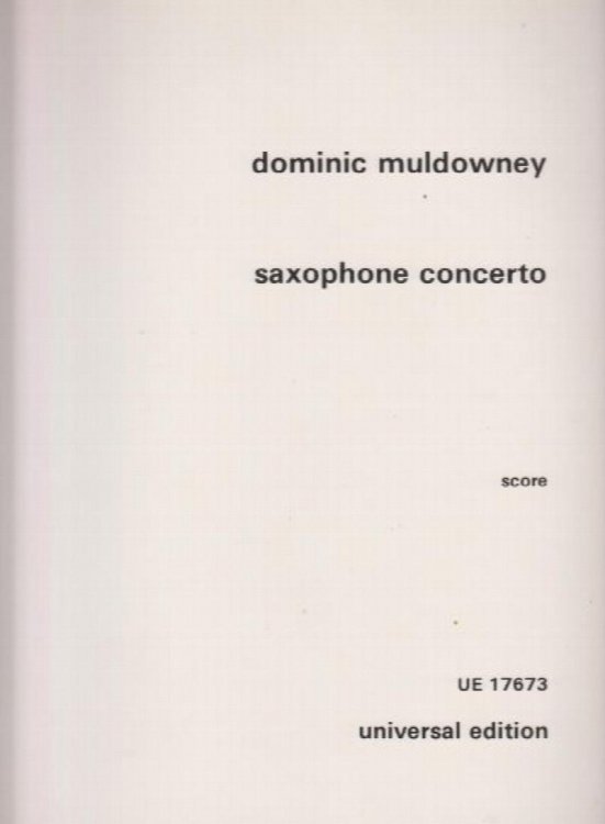 Saxophone Concerto - Full Score