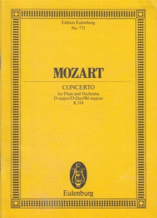 Flute Concerto in D major, K314 - Study Score