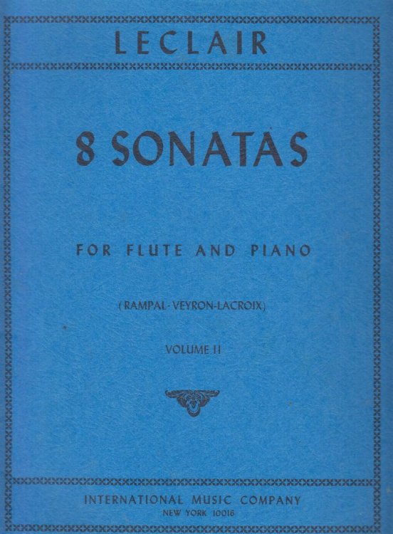 8 Sonatas for Flute and Piano Volume II, Nos.5 - 8