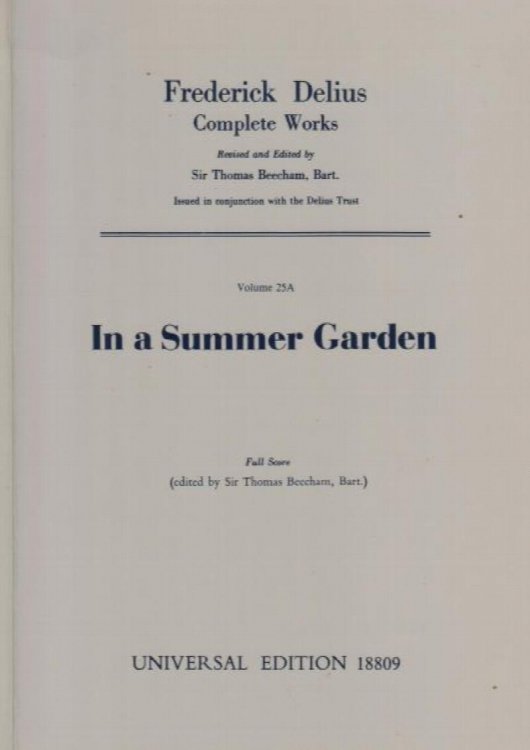 In a Summer Garden - Study Score