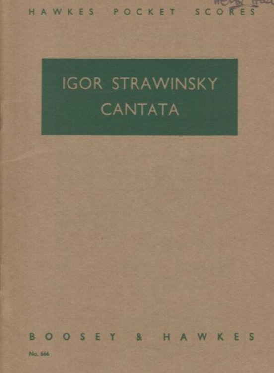 Cantata - Study Score