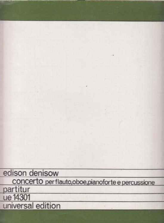 Concerto for Flute, Oboe, Piano and percussion - Full Score
