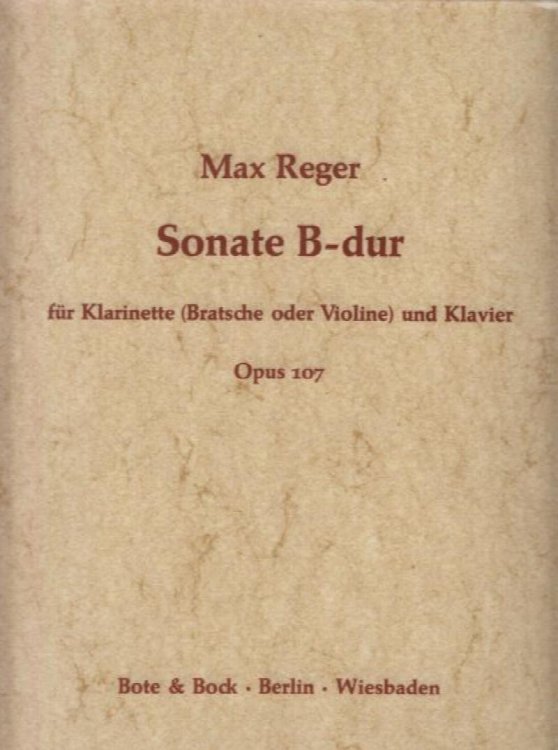 Clarinet Sonata in B flat, Op.107