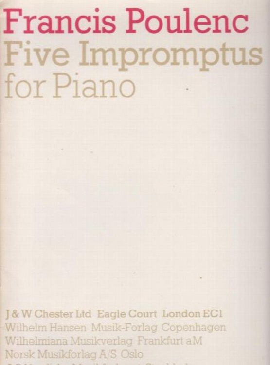 Five Impromptus for Piano