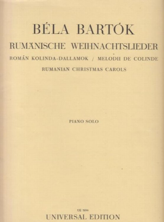 Rumanian Christmas Carols - Piano Solo