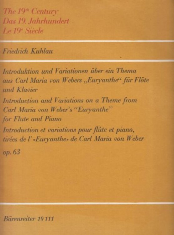 Introduction and Variations on a Theme from Carl Maria von Weber's 