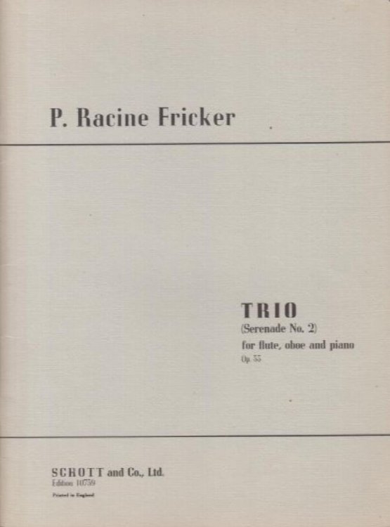 Trio (Serenade No.2) for Flute, Oboe and Piano, Op.35 - Set of Parts