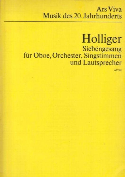 Siebengesang for Oboe, Orchestra, Voices and Loudspeakers - Study Score