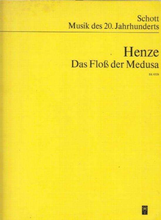 The Raft of the Medusa, Oratorio - Study Score