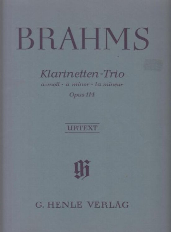 Clarinet Trio in a minor, Op.114 - Set of Parts