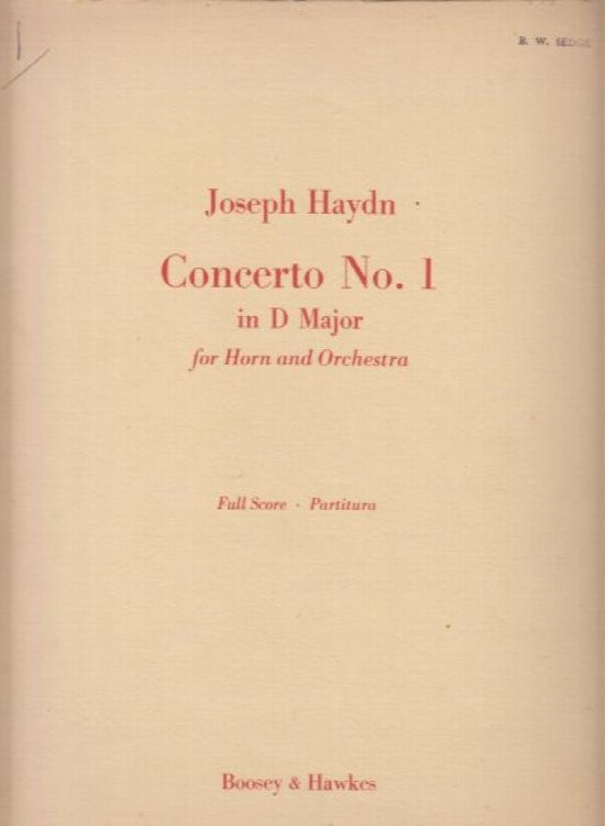 Horn Concerto No.1 in D major - Full Score