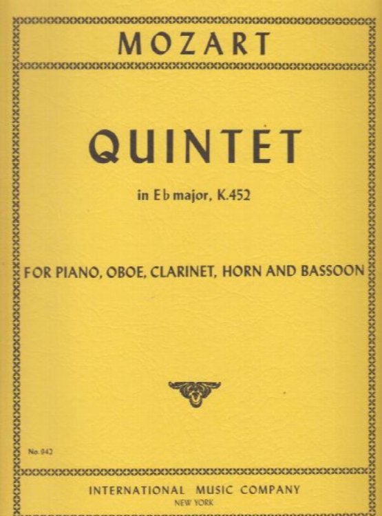 Quintet for Piano and Wind, K.452 - Set of Parts