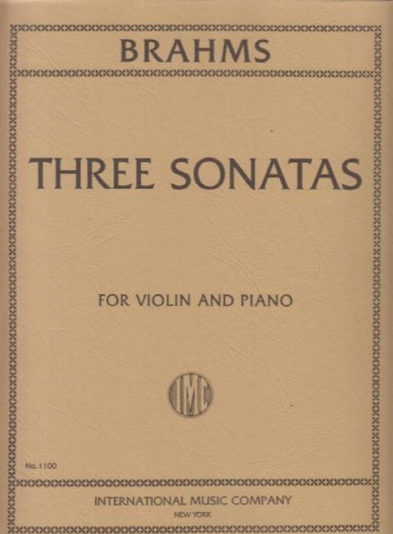 Three Sonatas for Violin & Piano, Op.78, Op.100 and Op.108.