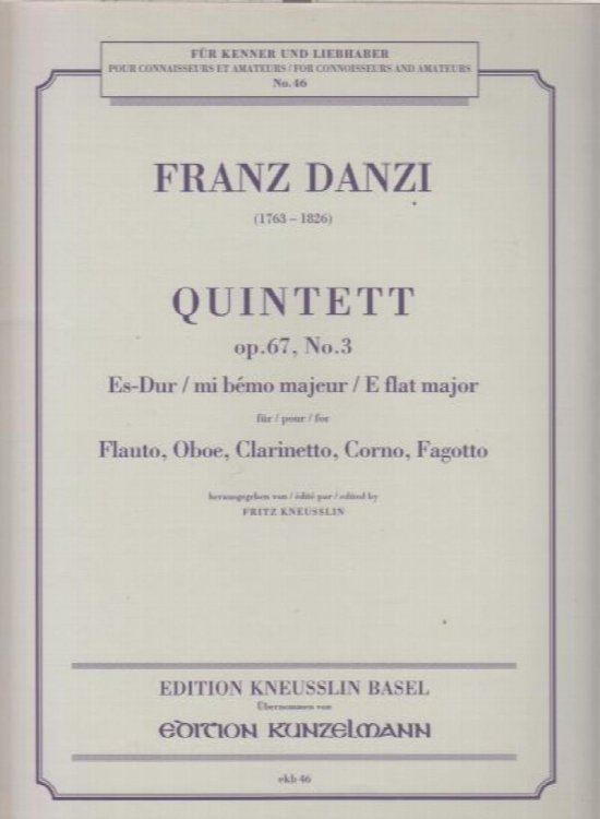 Wind Quintet in E flat major, Op.67 No.3 - Set of Parts