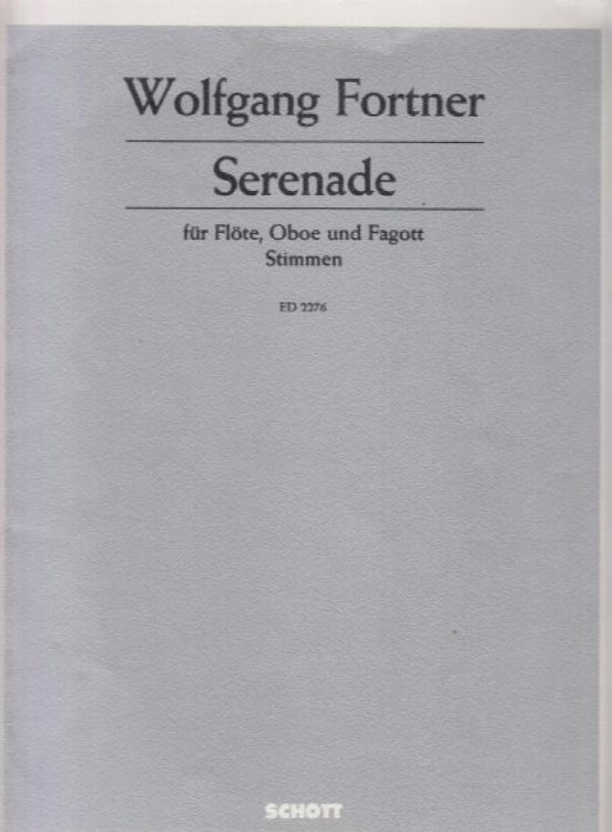Serenade for Flute, Oboe and Bassoon - Set of Parts