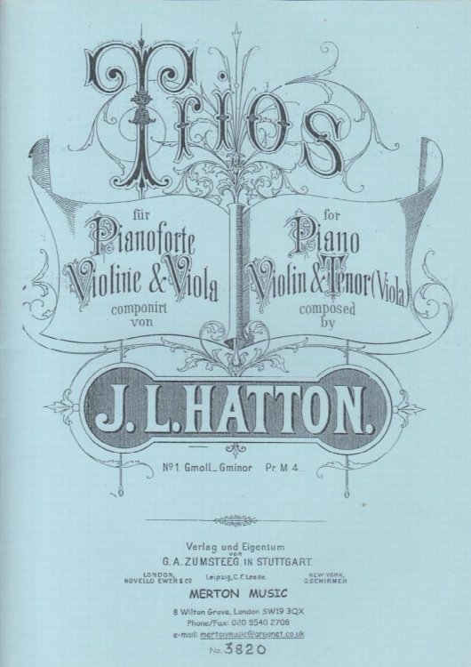 Piano Trio No.1 in g minor - Set of Parts