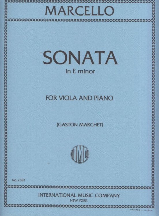 Sonata in e minor for Viola and Piano