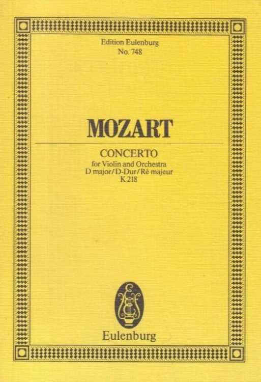 Violin Concerto in D major, K 218 - Study Score