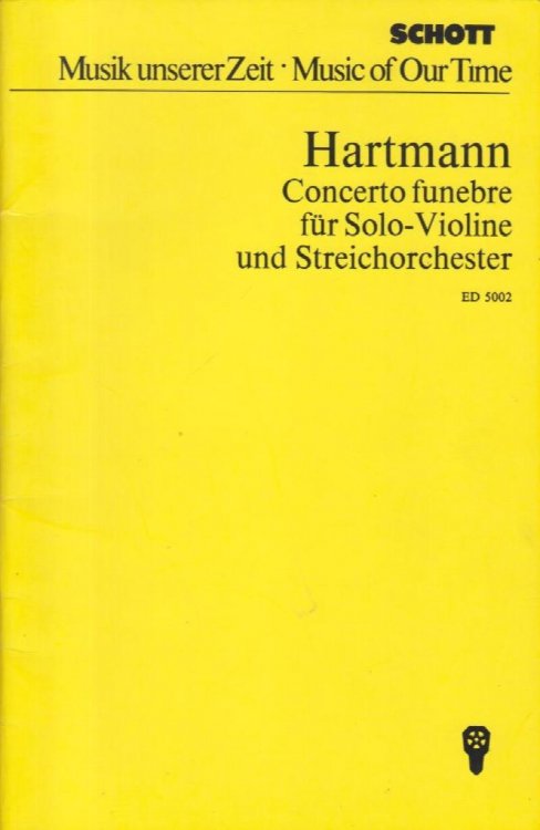 Cocerto Funebre for Violin and String Orchestra (1939) - Study Score