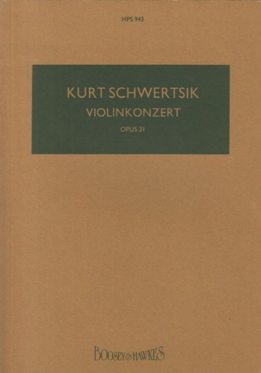 Violin Concerto, Op.31 - 4to Study Score