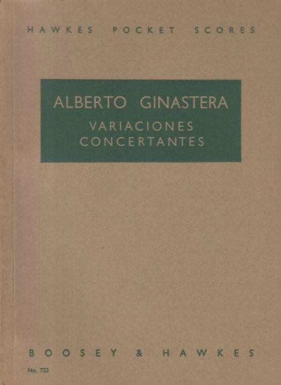 Variaciones Concertantes for Chamber Orchestra - Study Score