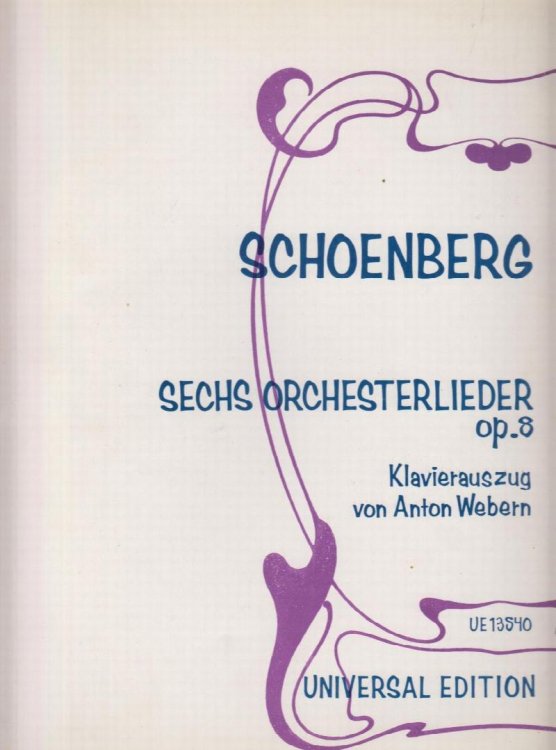 Sechs Orchesterlieder, Op.8 - Voice and Piano
