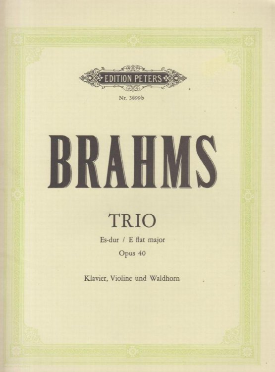 Horn Trio in E flat major, Op.40 - Set of Parts