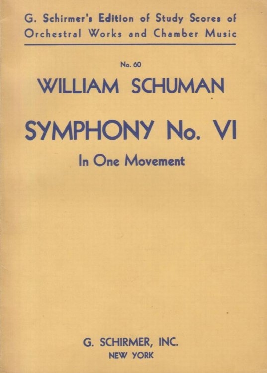 Symphony No.6 in One Movement - 4to Study Score