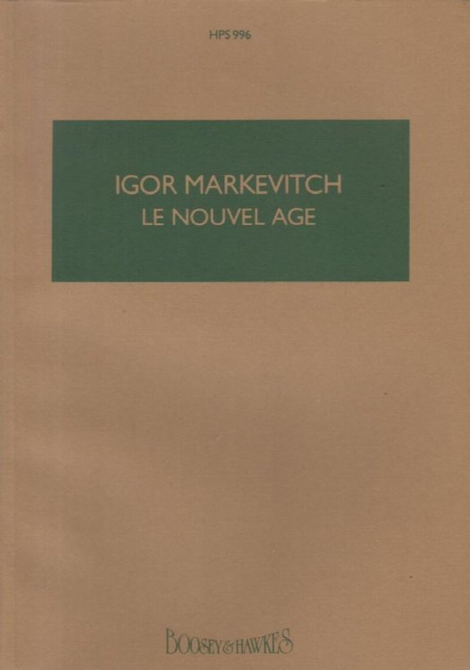 Le Nouvel Age, Sinfonia Concertante for Orchestra - Study Score