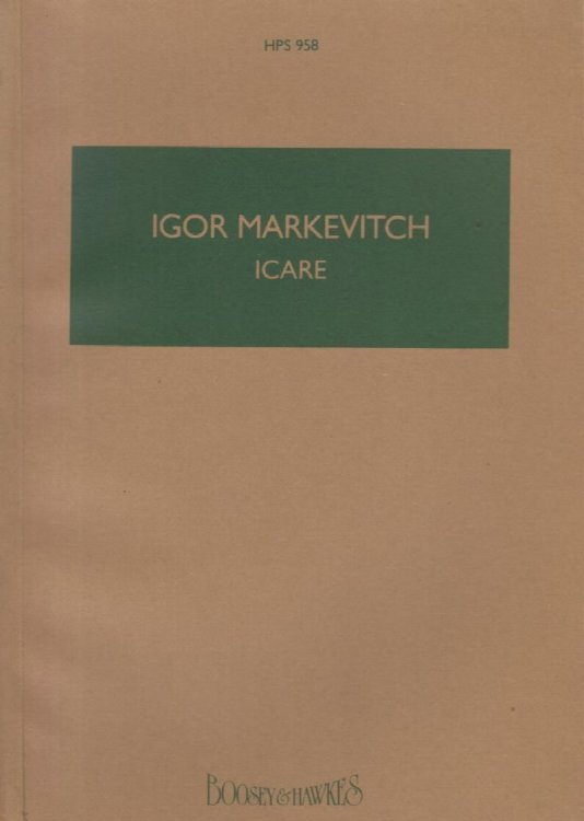 Icare for Orchestra - Study Score