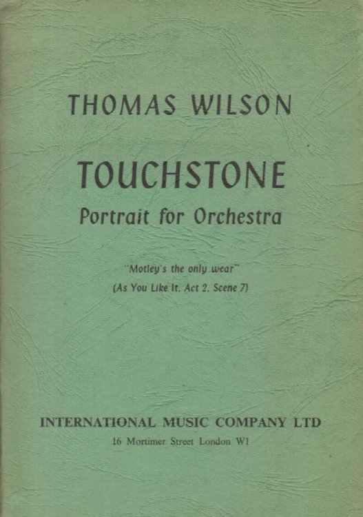 Touchstone, Portrait for Orchestra - Study Score