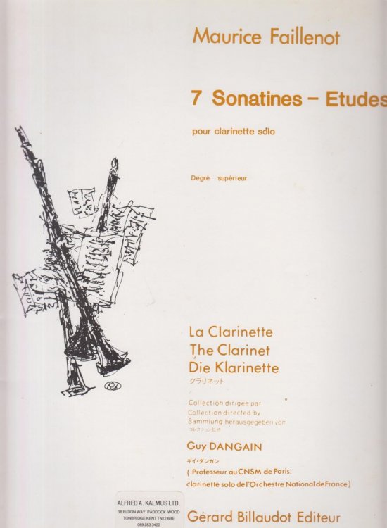 7 Sonatines - Etudes for solo Clarinet