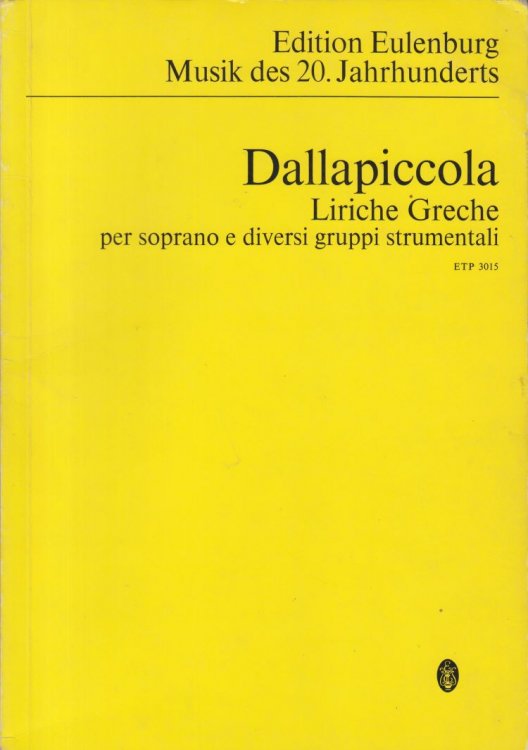 Liriche Greche - Study Score