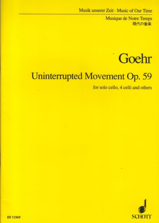Uninterrupted Movement Op.59 for Solo Cello, Cellos & Others - Study Score