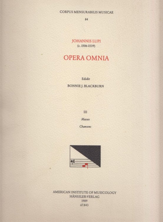 Opera Omnia III - Masses, Chansons