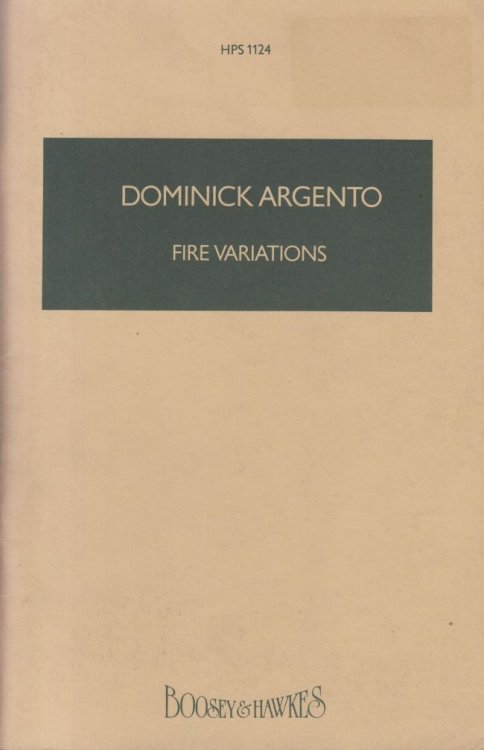 Fire Variations (Eight Variations and Finale on a Blacksmiths' Worksong for Orchestra) - Study Score