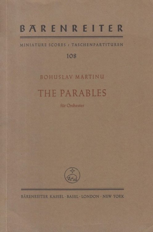 The Parables for Orchestra - Study Score