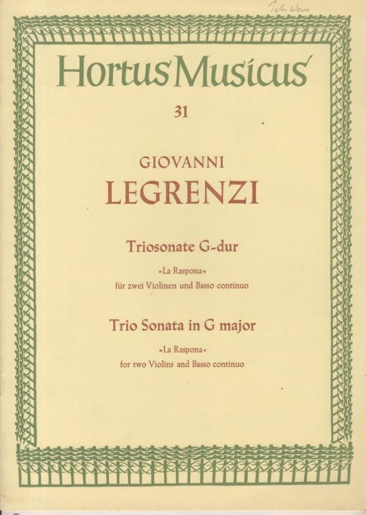 Trio Sonata in G major for Two Violins and Basso continuo, 
